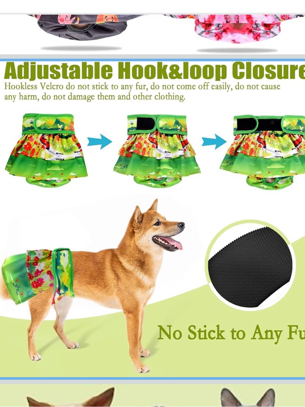 Roncute Ruffle Female Dog Wraps, pack of three, Size XS, NIB. - Picture 11 of 12